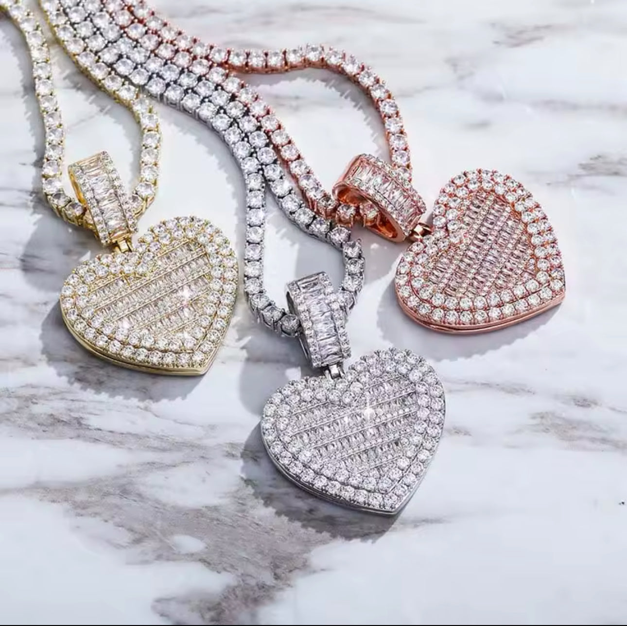 Heart locket custom photo pendant