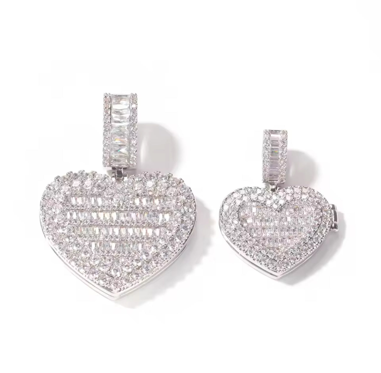 Heart locket custom photo pendant