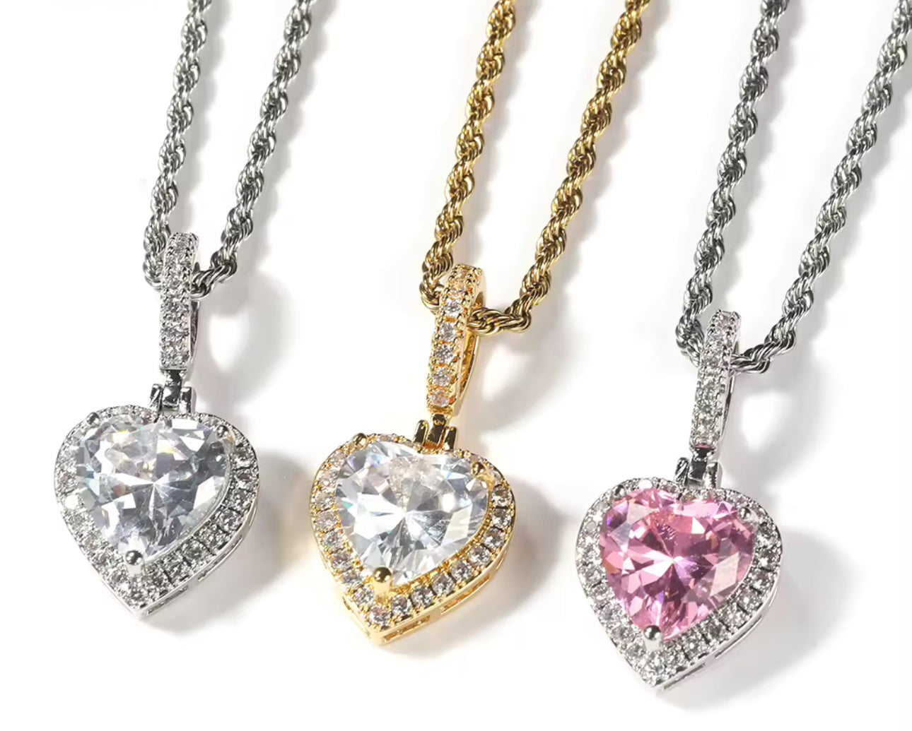 Heart crystal pendant