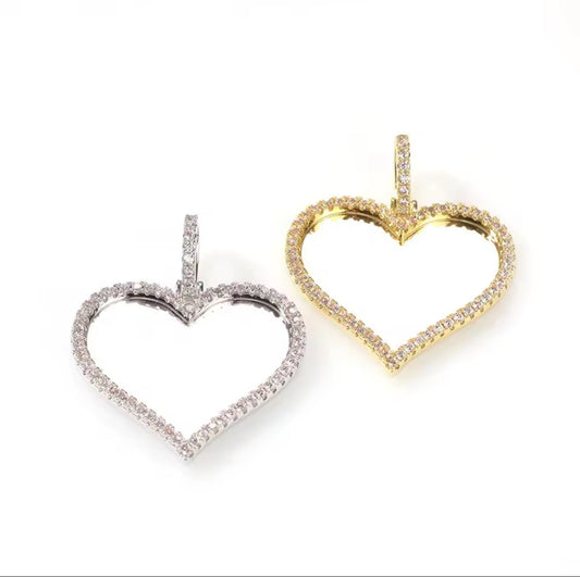 Heart custom photo pendant
